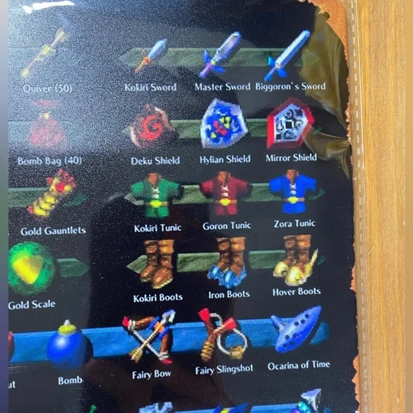 The Legend of Zelda Ocarina of Time - Complete Inventory - Metal Sign - 🌲 🗡️ - Picture 6 of 12